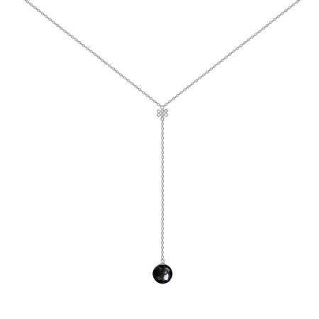 Колье из серебра с агатом 8340393225-40-20