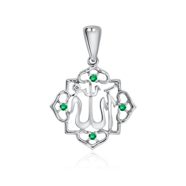 Подвеска из серебра с фианитами