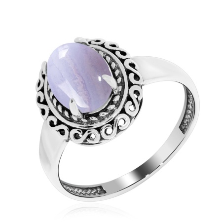 Купить кольцо из серебра с агатом в интернет-магазине KRASNOE