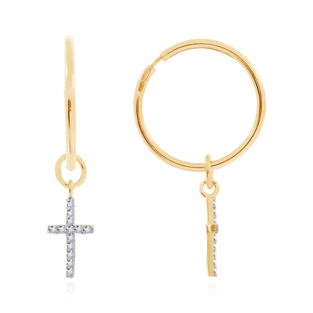 Серьги из серебра с фианитами 2329202816л от KRASNOE, металл Серебро, вставка Фианит