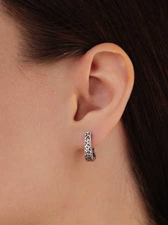 Серьги из серебра без вставок 2310405839 от KRASNOE, металл Серебро, вставка Без вставок