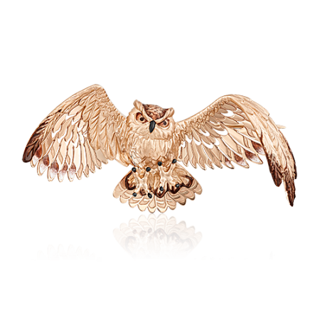 Брошь из золота с эмальом