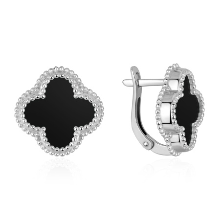 Серьги из серебра с агатами