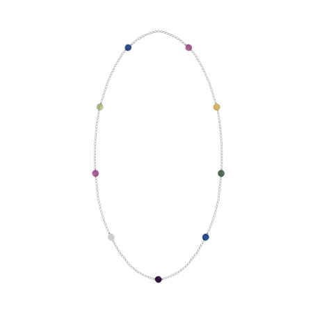 Колье из серебра с агатами 8340396114-120