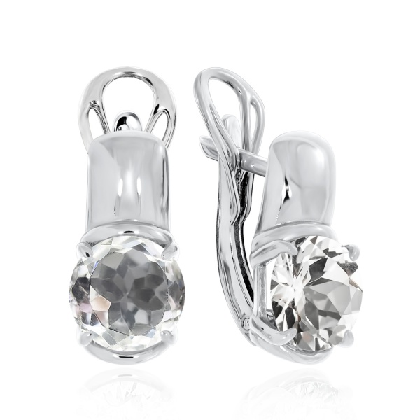 Серьги из серебра с хрусталём