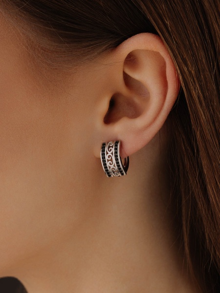 Серьги из серебра с ситаллами 2348881322л-20 от KRASNOE, металл Серебро, вставка Ситалл