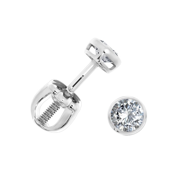 Пусеты из золота с бриллиантами little princess