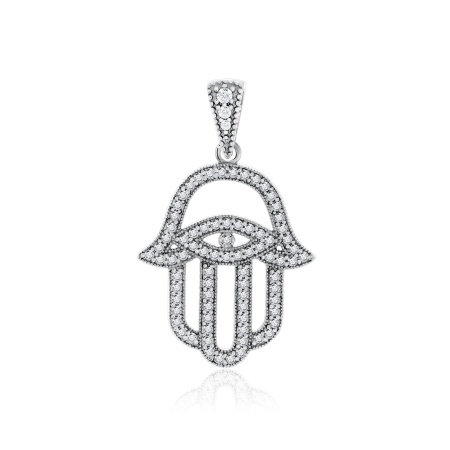 Подвеска из серебра с фианитами
