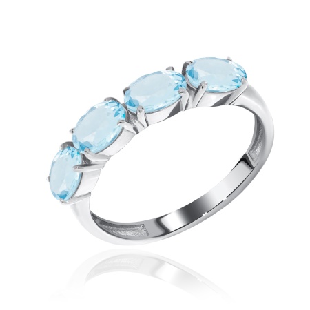 Купить кольцо из серебра с топазами в интернет-магазине KRASNOE