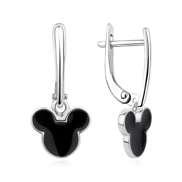 Серьги из серебра с эмалью