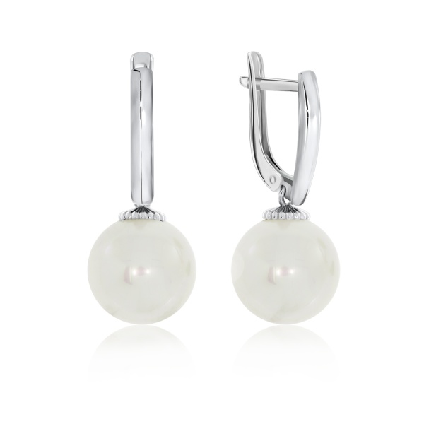 Серьги из серебра с жемчугом