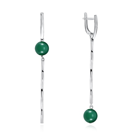 Серьги из серебра с агатами 2340390723-60 от KRASNOE, металл Серебро, вставка Агат