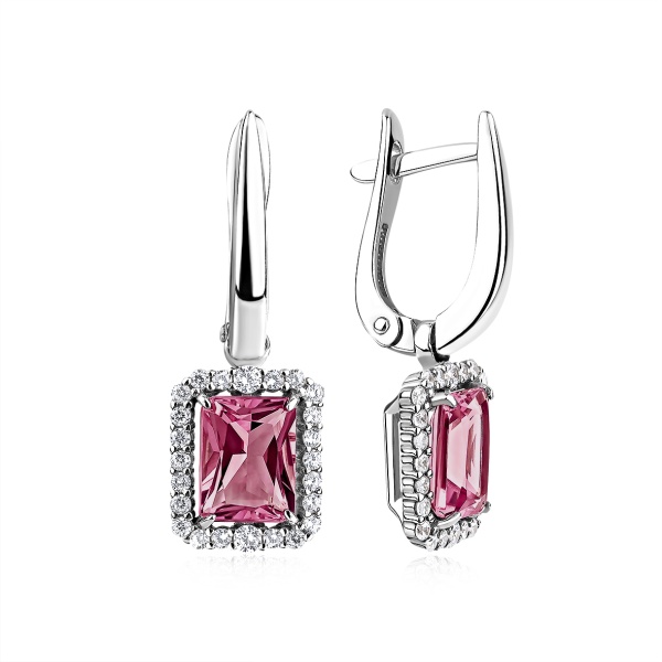 Серьги из серебра с ситаллом