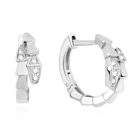 Серьги из серебра с фианитом