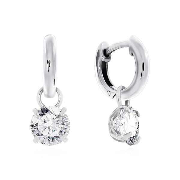 Серьги из серебра с фианитами в ювелирном интернет-магазине