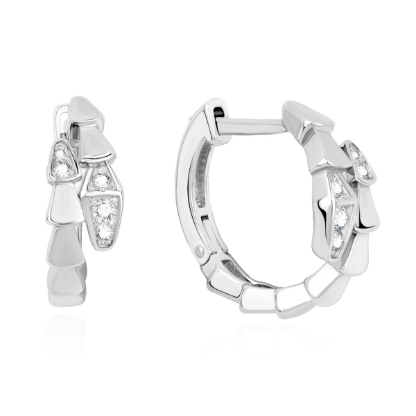 Серьги из серебра с фианитом