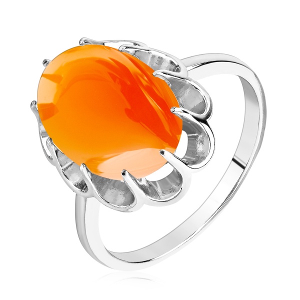 Купить кольцо из серебра с халцедоном в интернет-магазине KRASNOE
