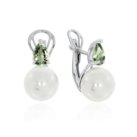 Серьги из серебра с жемчугом
