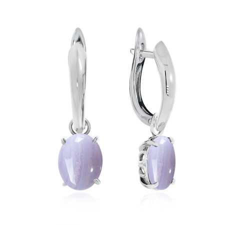 Серьги из серебра с агатами