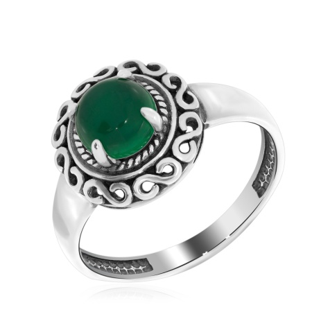 Купить кольцо из серебра с агатом в интернет-магазине KRASNOE