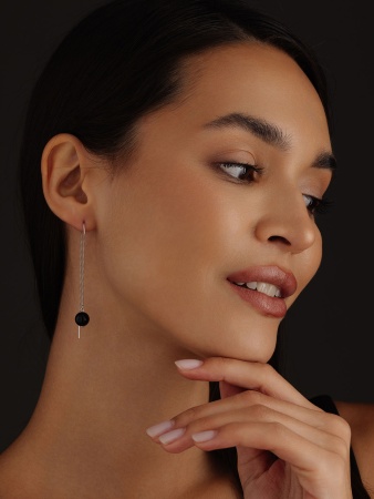 Серьги из серебра с агатами 2340390712-1-20 от KRASNOE, металл Серебро, вставка Агат