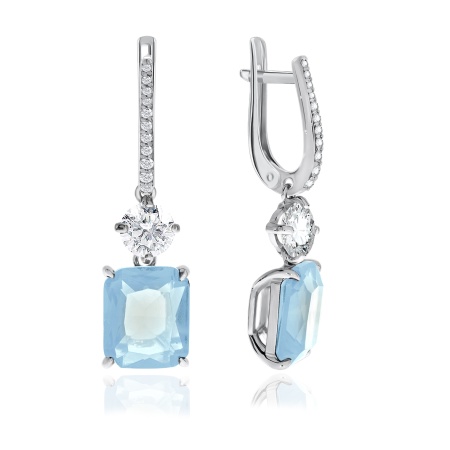 Серьги из серебра с фианитами 2340200277-71 от KRASNOE, металл Серебро, вставка Фианит