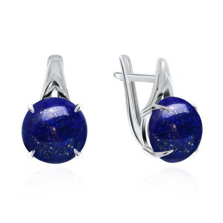 Серьги из серебра с лазуритами 2340470124 от KRASNOE, металл Серебро, вставка Лазурит