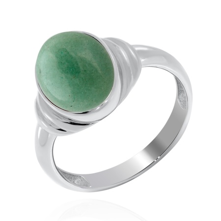 Купить кольцо из серебра с авантюрином в интернет-магазине KRASNOE