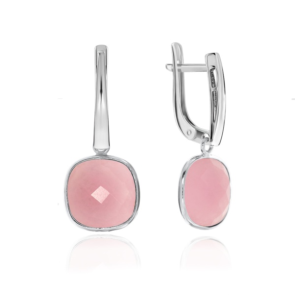 Серьги из серебра с агатами