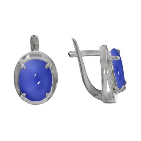 Серьги из серебра с халцедонами 2340600029-80 от KRASNOE, металл Серебро, вставка Халцедон