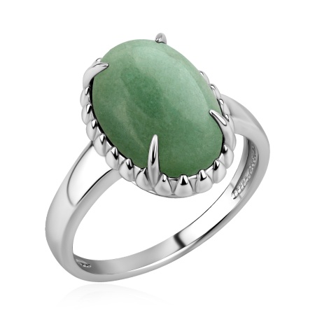 Купить кольцо из серебра с авантюрином в интернет-магазине KRASNOE