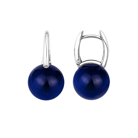 Серьги из серебра с синими кристаллами 2340294318-80 от KRASNOE, металл Серебро, вставка 