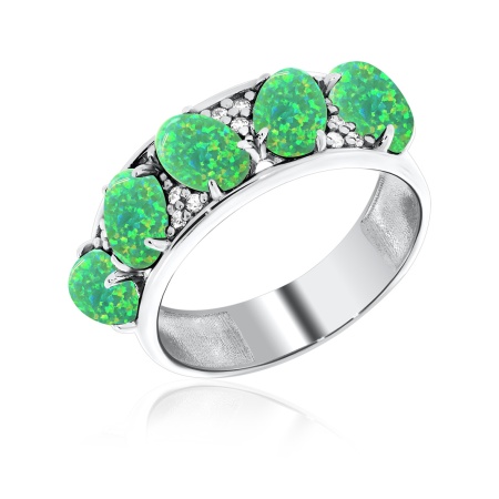 Купить кольцо из серебра с опалом в интернет-магазине KRASNOE