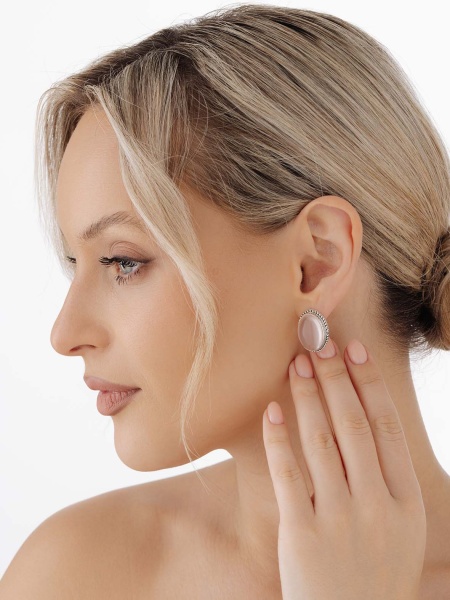 Серьги из серебра с кварцем 2310100969-30 от KRASNOE, металл Серебро, вставка Кварц