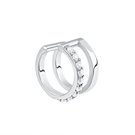 Серьги из серебра с фианитами