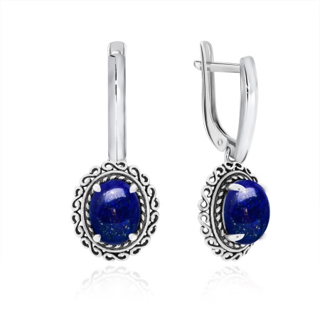 Серьги из серебра с лазуритами
