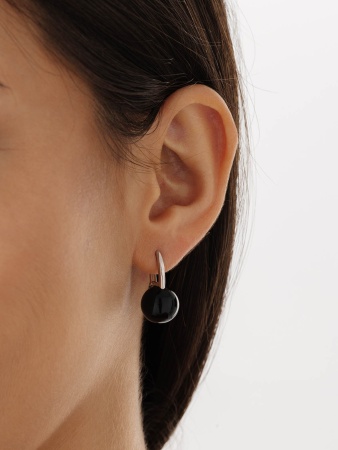 Серьги из серебра с агатами 2340394318-20 от KRASNOE, металл Серебро, вставка Агат