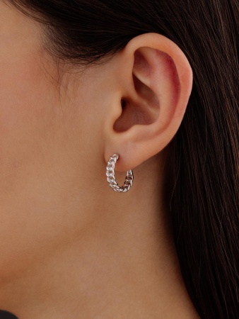 Серьги из серебра без вставок