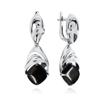Серьги из серебра с агатом 2340390952-20 от KRASNOE, металл Серебро, вставка Агат