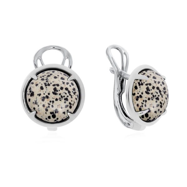 Серьги из серебра с яшмой в ювелирном интернет-магазине