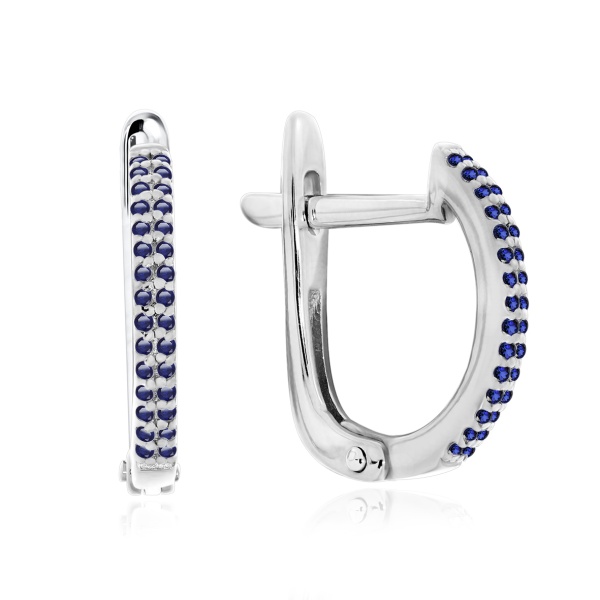 Серьги из серебра с ситаллами