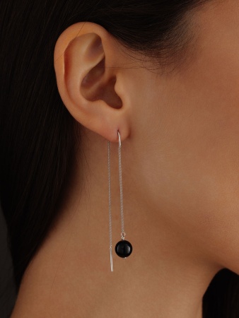 Серьги из серебра с агатами 2340390712-1-20 от KRASNOE, металл Серебро, вставка Агат